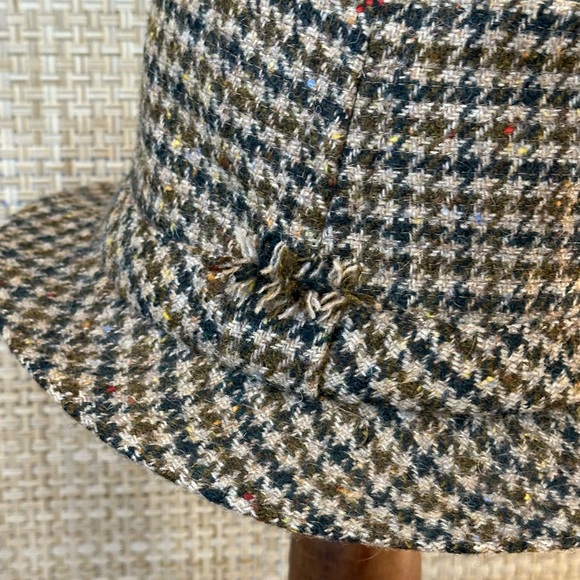 🌟3xHP🌟VTG 1960s-70s David Hanna & Sons New Wool Houndstooth Bucket Hat Ireland - Picture 3 of 9